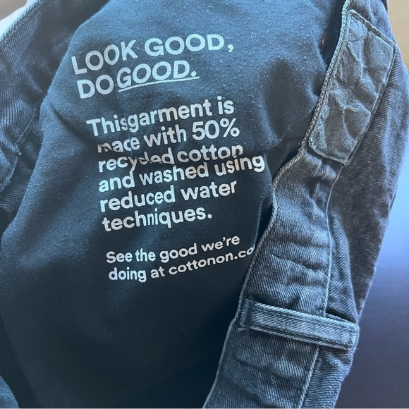 Cotton On High A Line Black Denim Shorts Size 8 - Picture 6 of 7